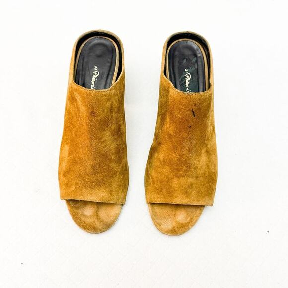 Phillip Lim 3.1 Suede Mule Tan Color Open Toe SHE6-T190CFU  Size 40 - Picture 1 of 6